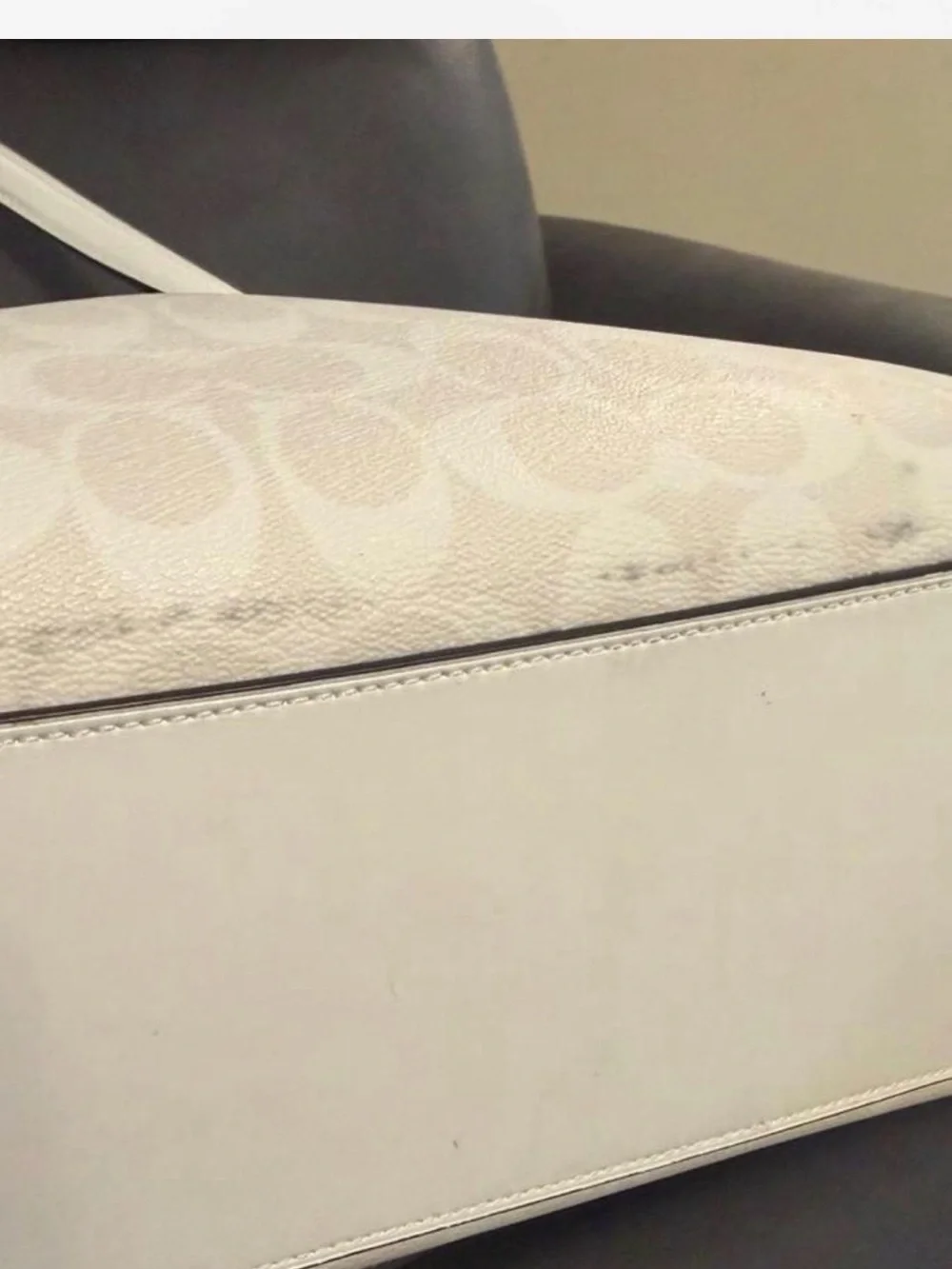 Coach Tatum Carryall in Signature Canvas Chalk White